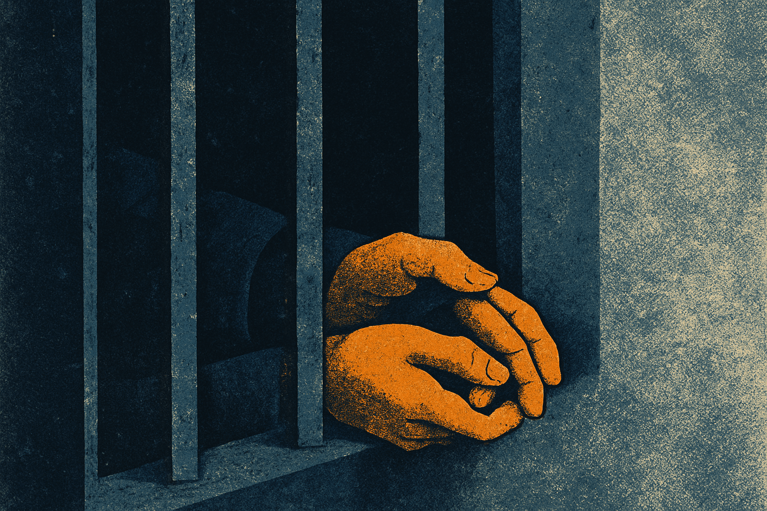 Visual interpretation of "The bars, the windows,": The bars, the windows,; The shadows, the symbols.