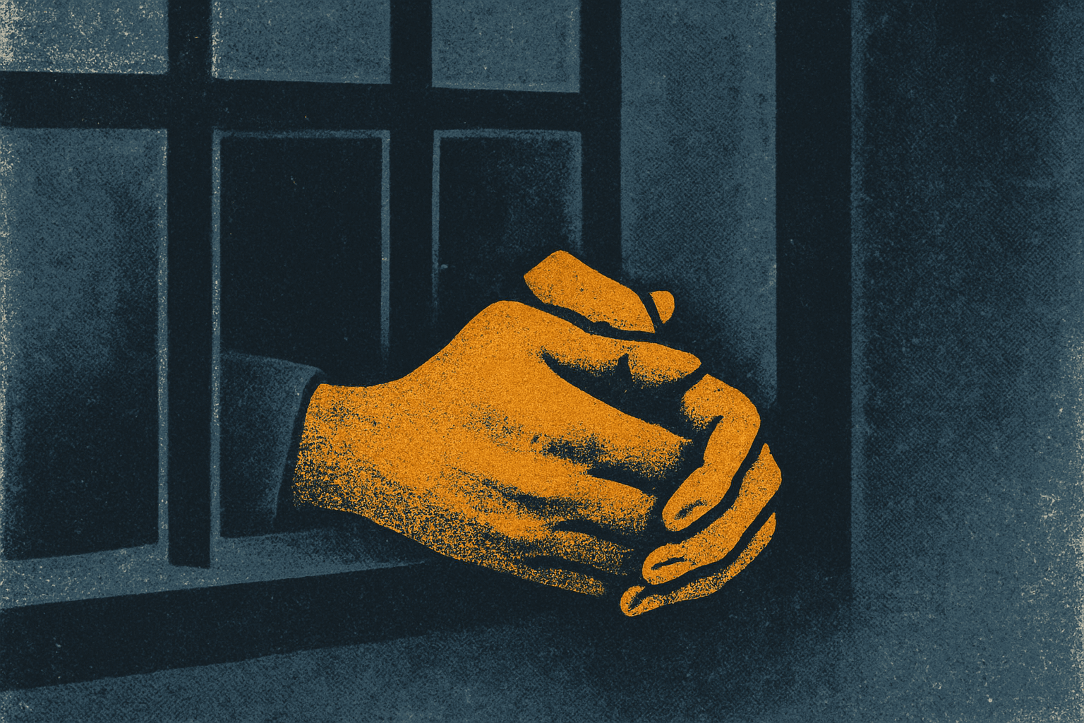 Visual interpretation of "The bars, the windows,": The bars, the windows,; The shadows, the symbols.