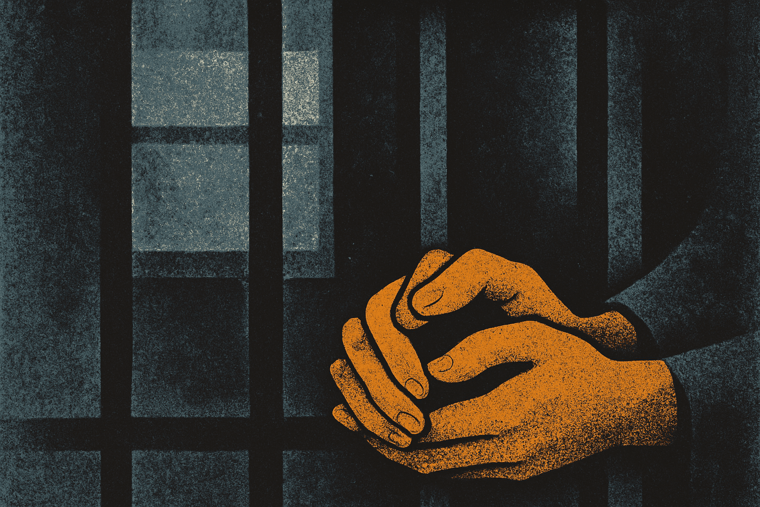 Visual interpretation of "The bars, the windows,": The bars, the windows,; The shadows, the symbols.