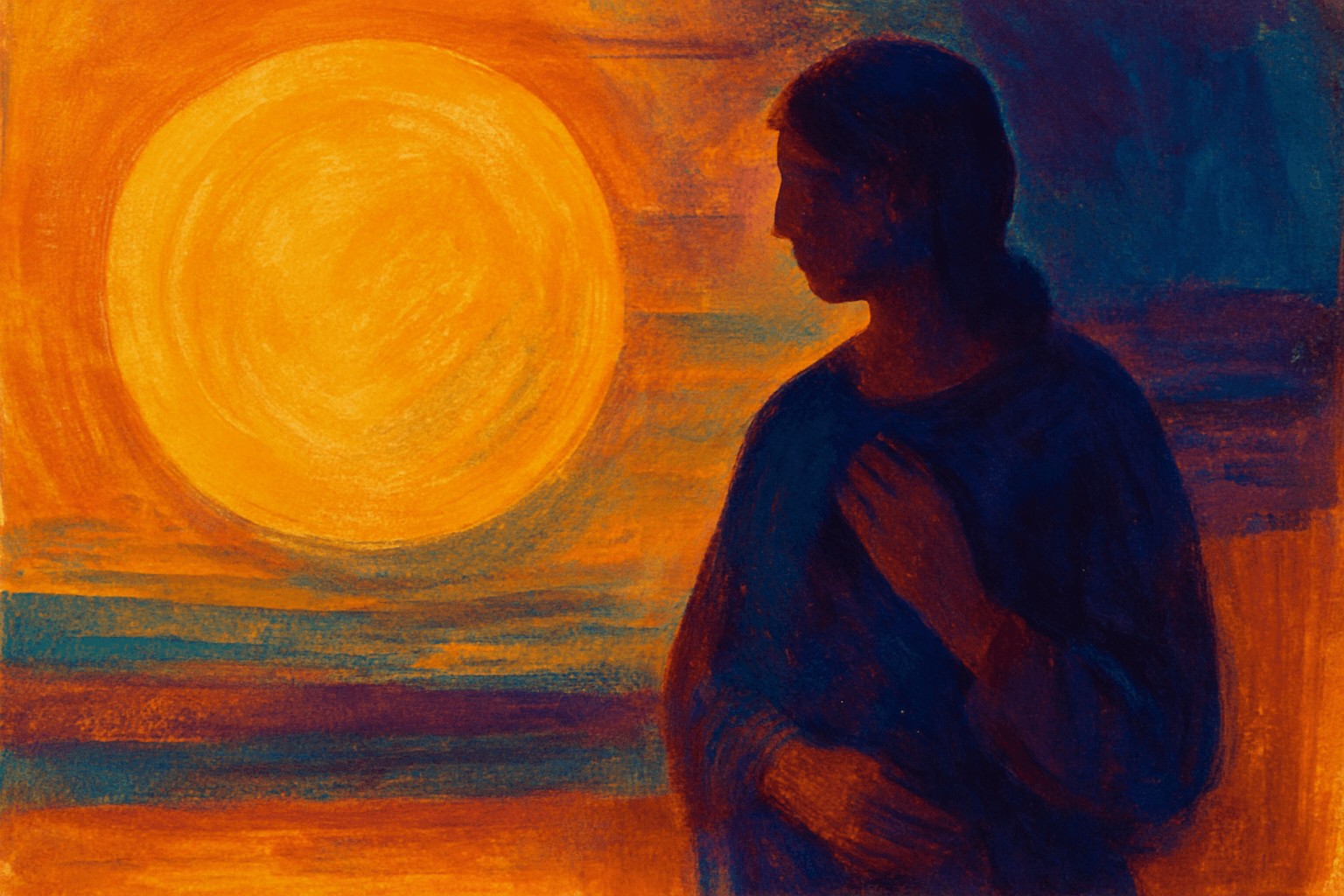 Visual interpretation of "How'd you know the echo of colors": How'd you know the echo of colors; Of those Suzuki strings