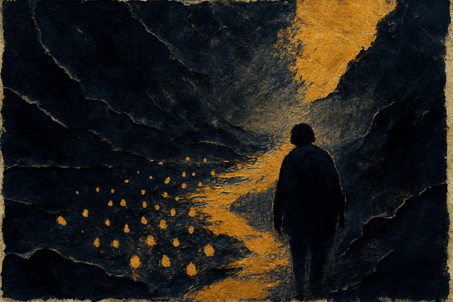 Visual interpretation of "The escape with no roadmap": The escape with no roadmap; Where any path you choose to walk