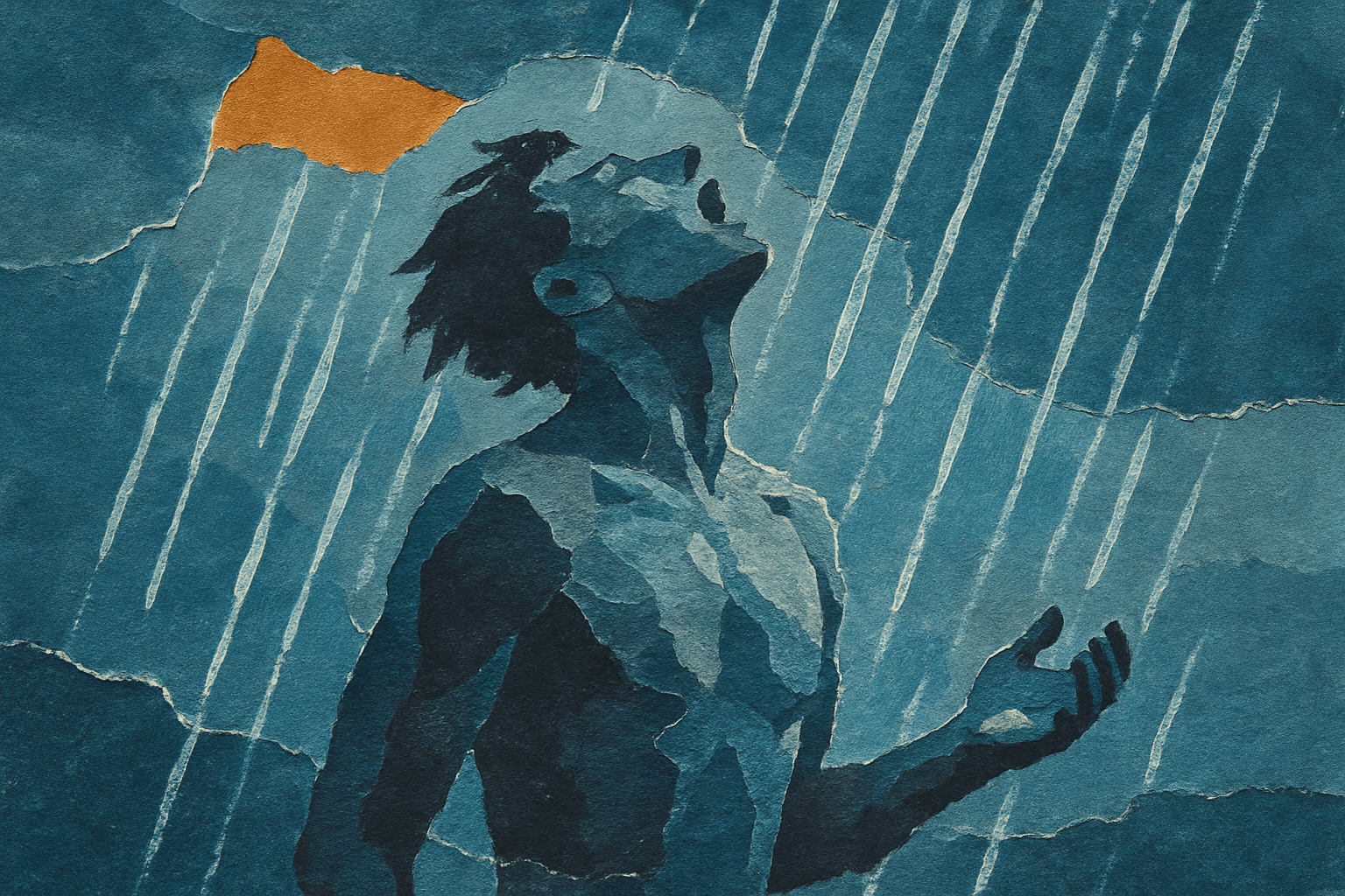 Visual interpretation of "Only by stripping the partial shrouds": Only by stripping the partial shrouds; Of indecision