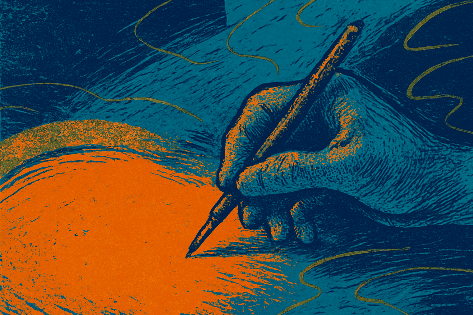 Visual interpretation of "Notice the tremors in your": Notice the tremors in your; unsteady hand as you draw