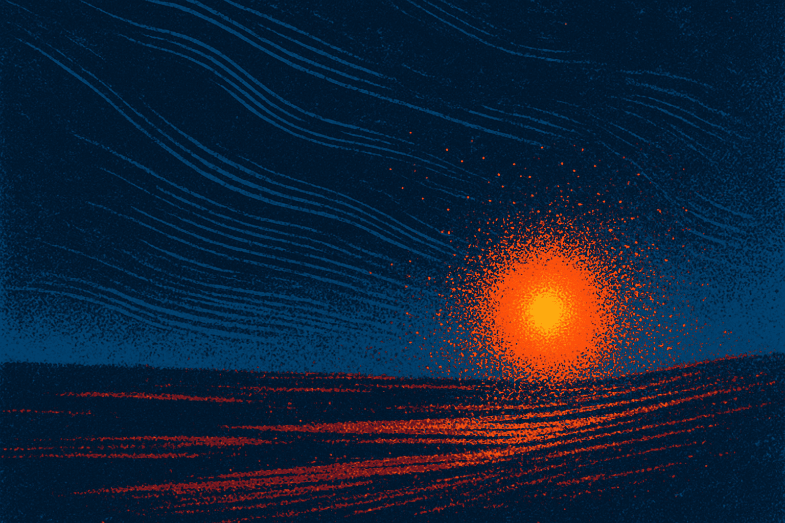 Visual interpretation of "The high-pitched call": The high-pitched call; that escaped your chapped lips