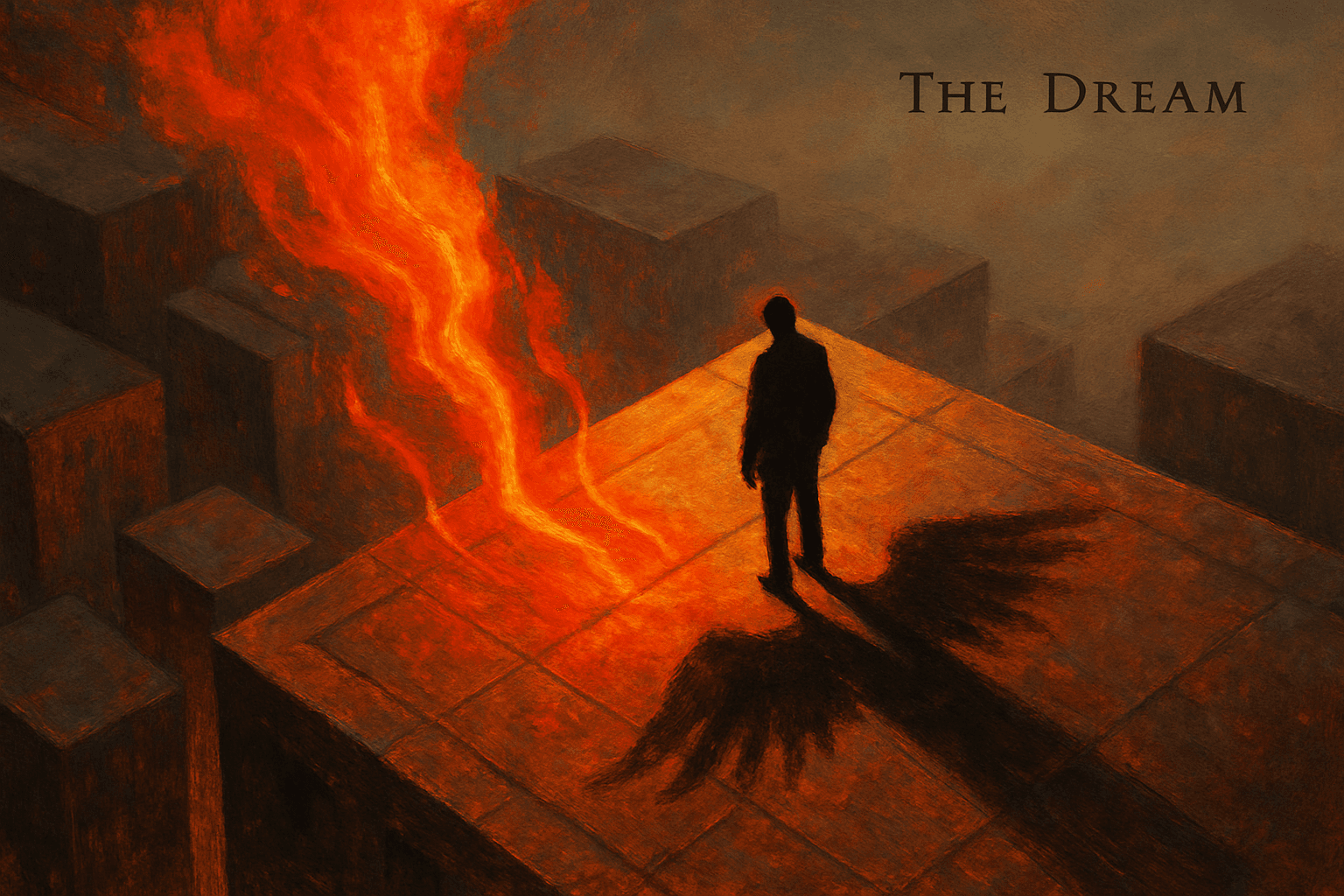 Visual interpretation of "The dream": The plan and execution—; A fool's errand: demanded retribution.