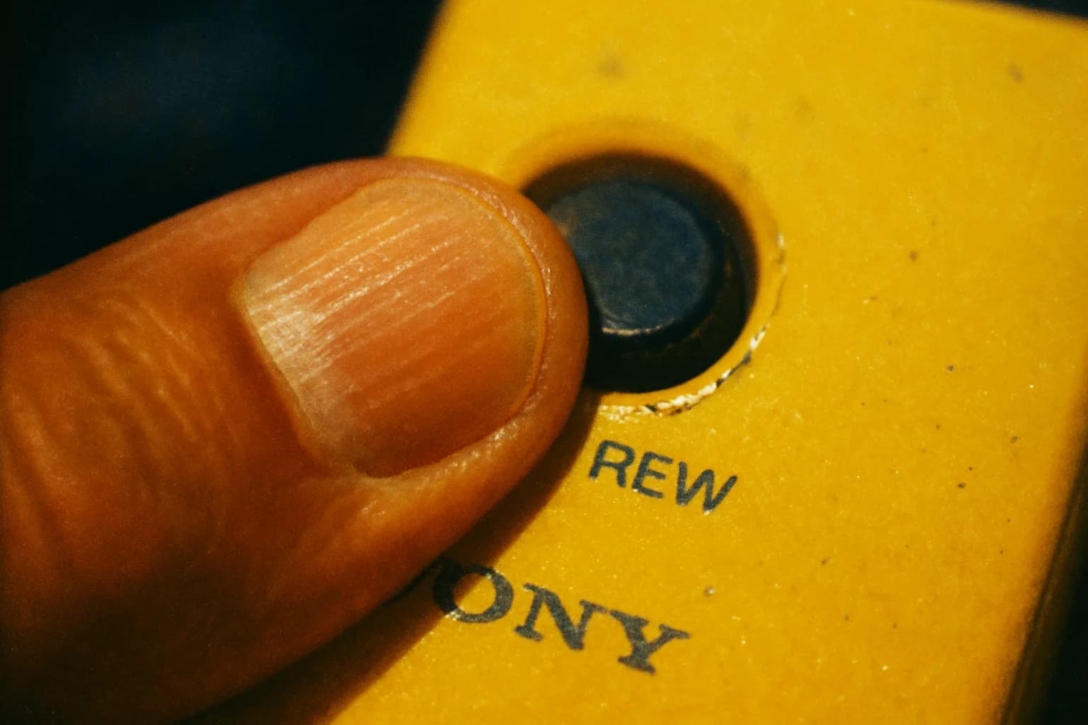 Artwork for "The Yellow Sony Brick", drawn from the lines: The underground rush; smelled like you smushed the whole world