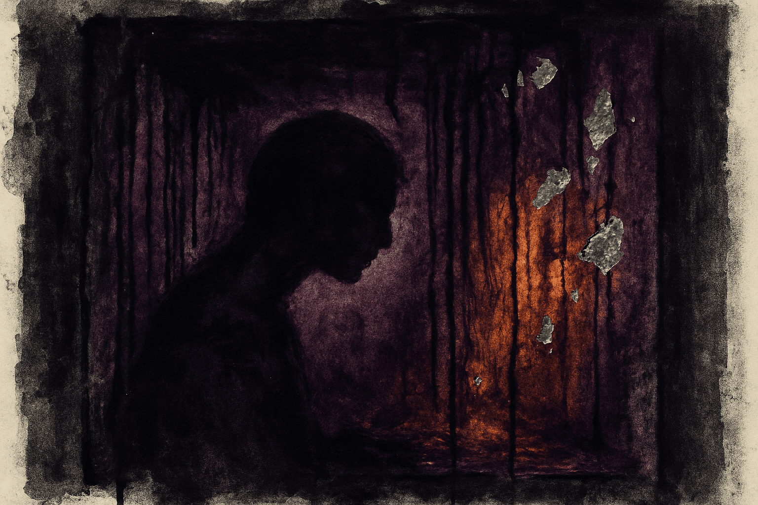 Visual interpretation of "A chamber of the overcome": You'll be taken back one day; To the room you worked your entire life to