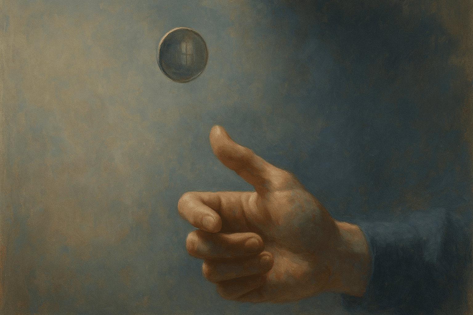 Visual interpretation of "A word is worth one coin. Silence is worth two.": Sometimes, you just have to; let go.