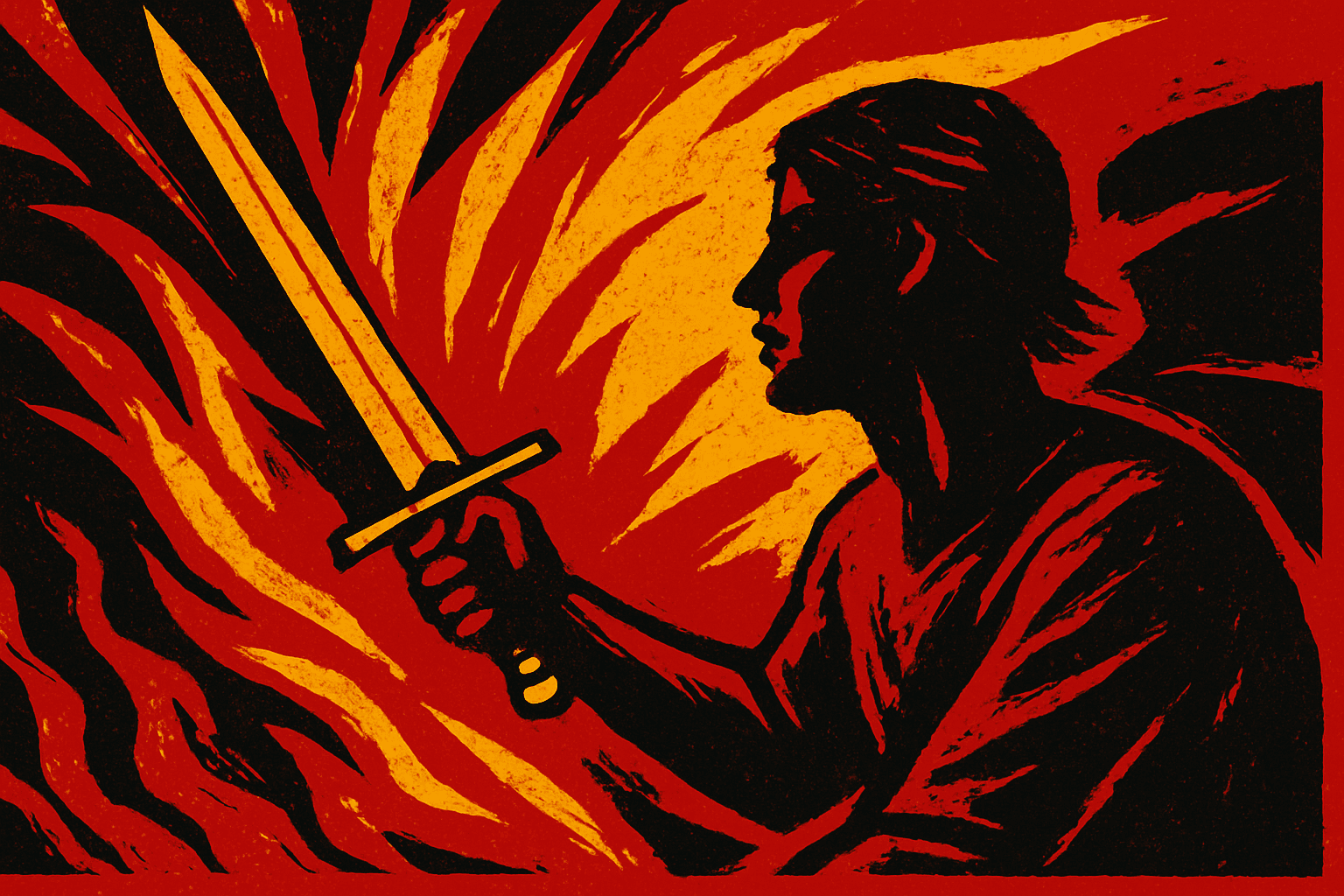 Visual interpretation of "And everyone is transformed": When you hear the piercing cry for help; From a member of your tribe,