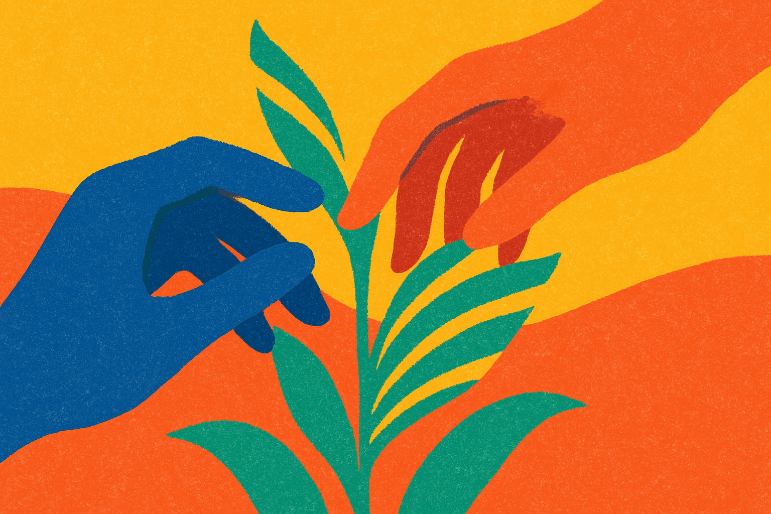 Visual interpretation of "Comes from love": I watched you with a 4-crayon pack,; Filling letters with a careful hand,