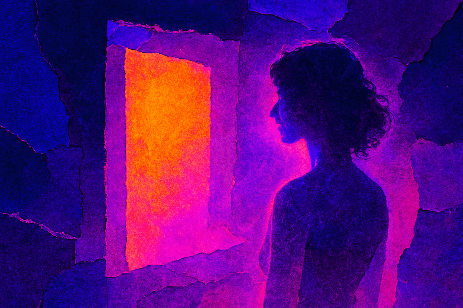 Visual interpretation of "Coruscate off her skin": One day you'll echo the never-ending; Structures you built as a child