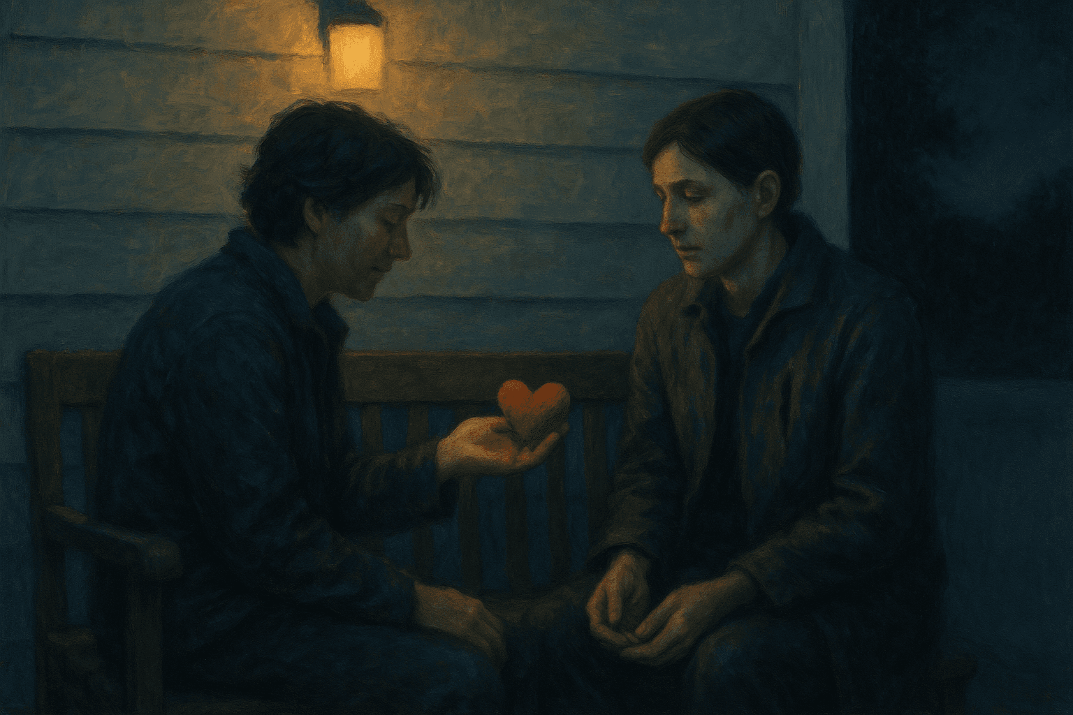 Visual interpretation of "Fill the shape": One day, you'll watch a friend receive; The help you never knew to ask for.