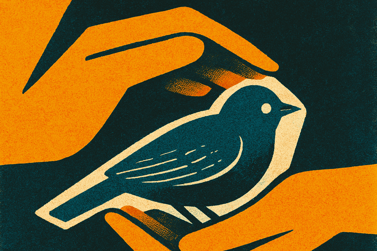 Visual interpretation of "Hold close the messenger": One day, you'll discover a way to; do things—