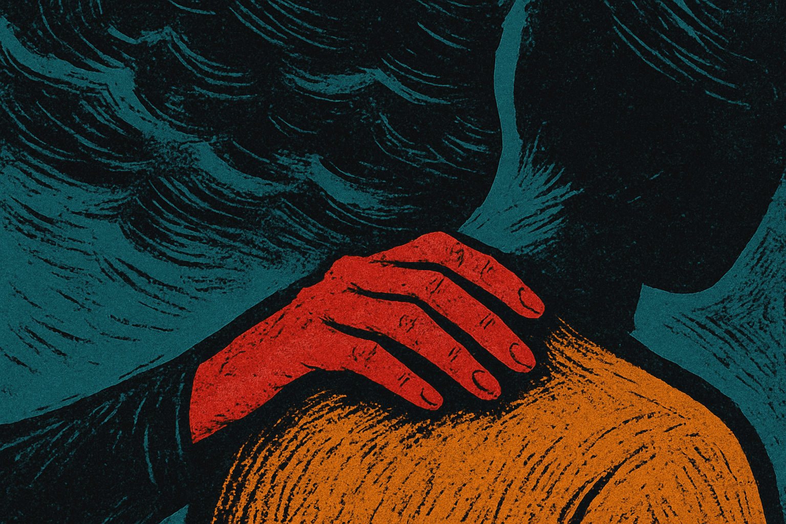 Visual interpretation of "Let the wind die down": What you didn't have—; A cycloned prophecy in your mind.