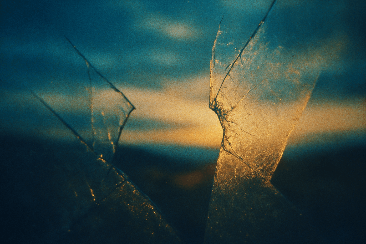 Visual interpretation of "Out of any other": How does it look through; The glass of the window blown