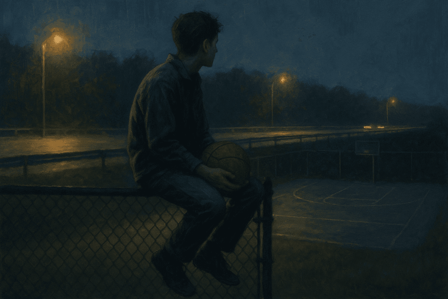 Visual interpretation of "So slip away": It's okay to; Slip out at night,