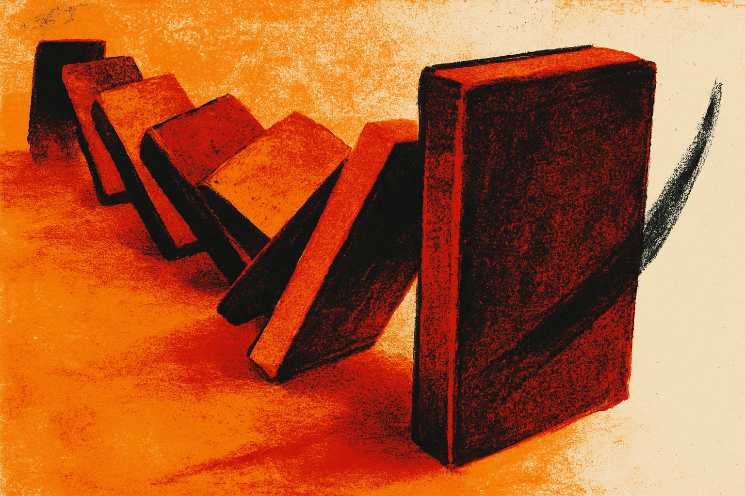 Visual interpretation of "The domino cascade": How can you enhance the vision of; their goodness