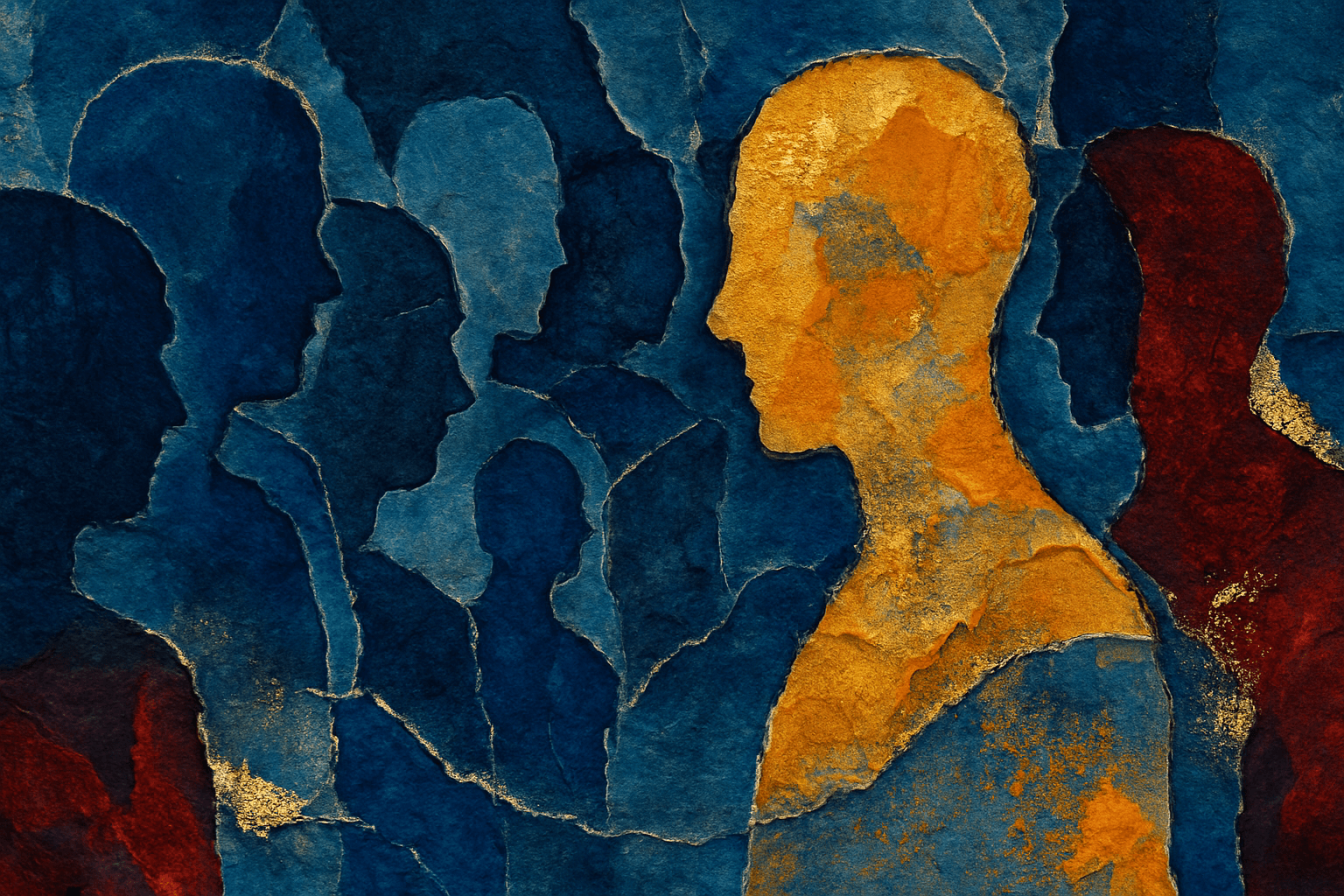 Visual interpretation of "The life that you escaped": A thousand fun-house mirrors arrayed; Around you, reflecting the fragmented