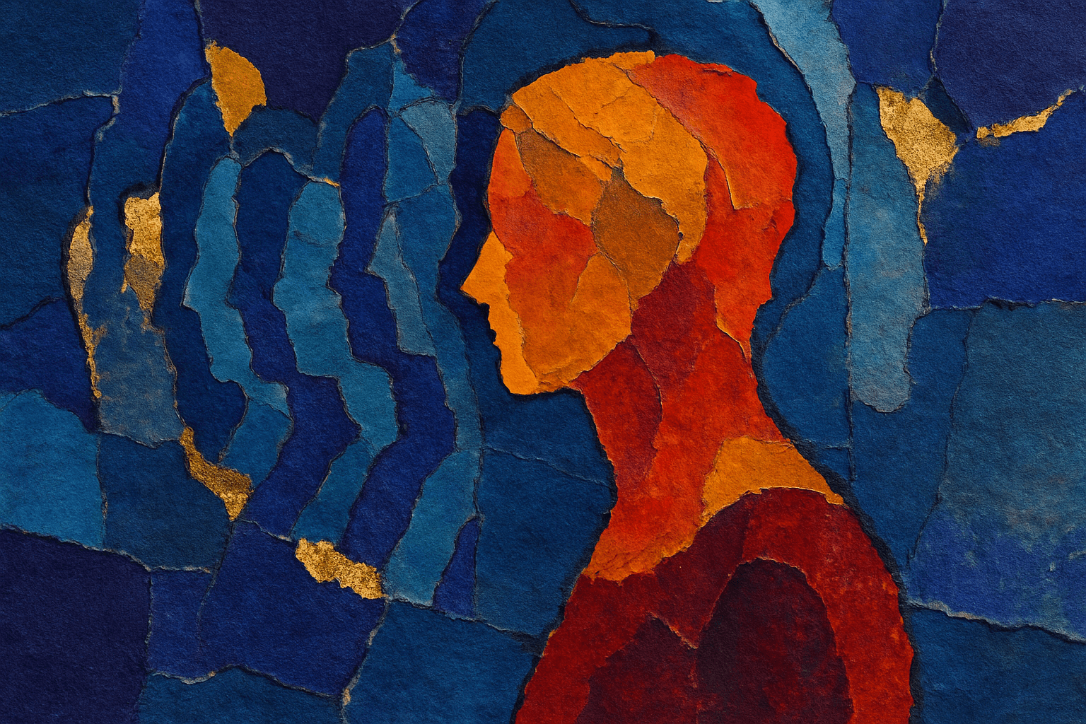 Visual interpretation of "The life that you escaped": A thousand fun-house mirrors arrayed; Around you, reflecting the fragmented