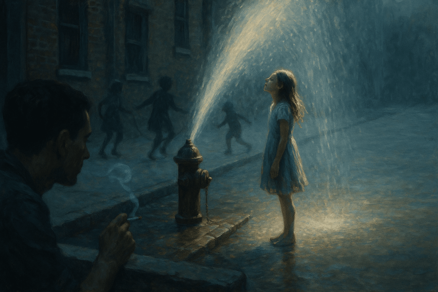 Visual interpretation of "The painting of paradise": Yesterday, through my translucent looking glass; I watched, from the deepest recesses of my desire