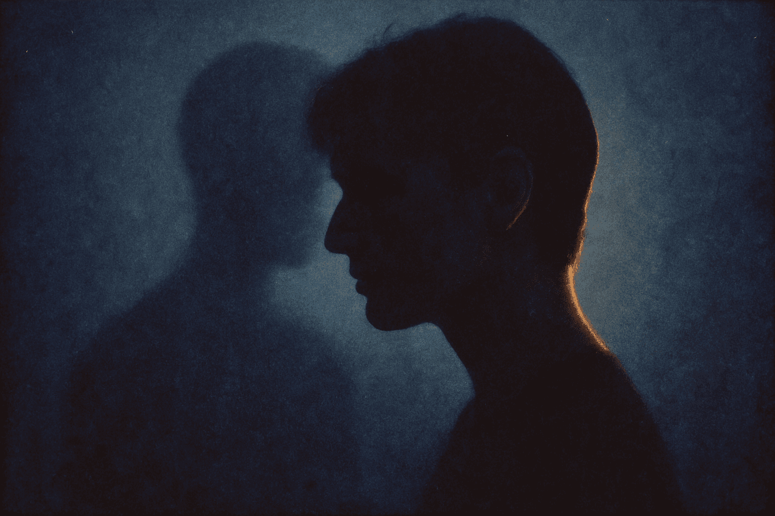 Visual interpretation of "The soft shadow": You see the shadow of the; Ghost in front of you, and feel its presence