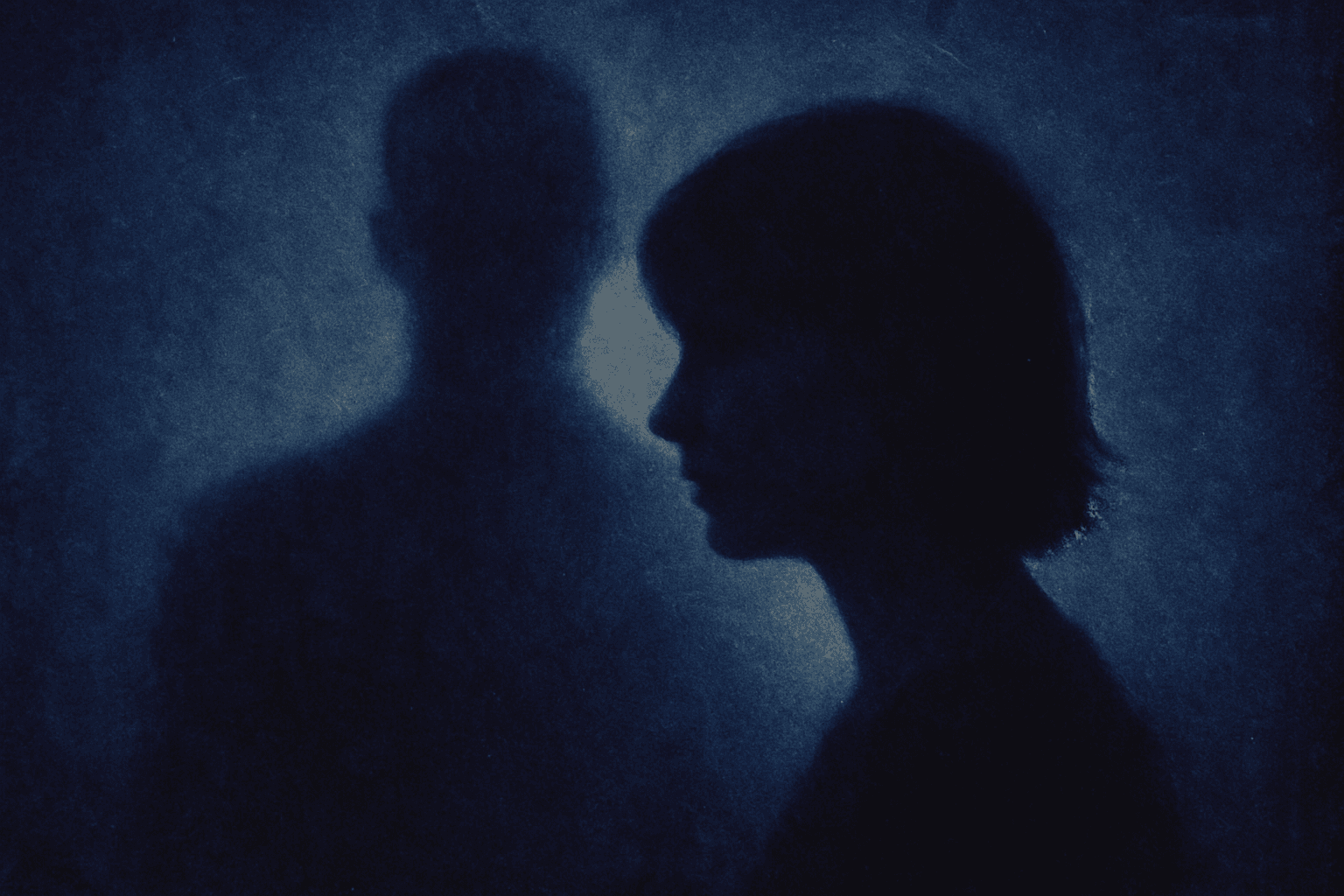 Visual interpretation of "The soft shadow": You see the shadow of the; Ghost in front of you, and feel its presence