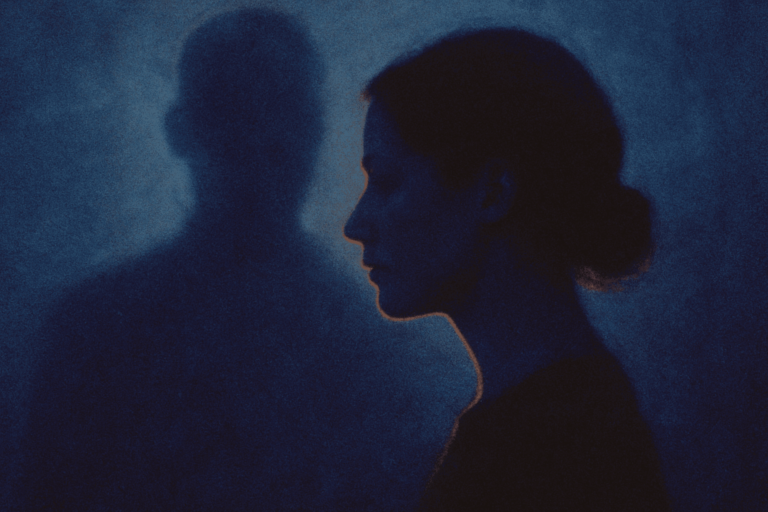 Visual interpretation of "The soft shadow": You see the shadow of the; Ghost in front of you, and feel its presence