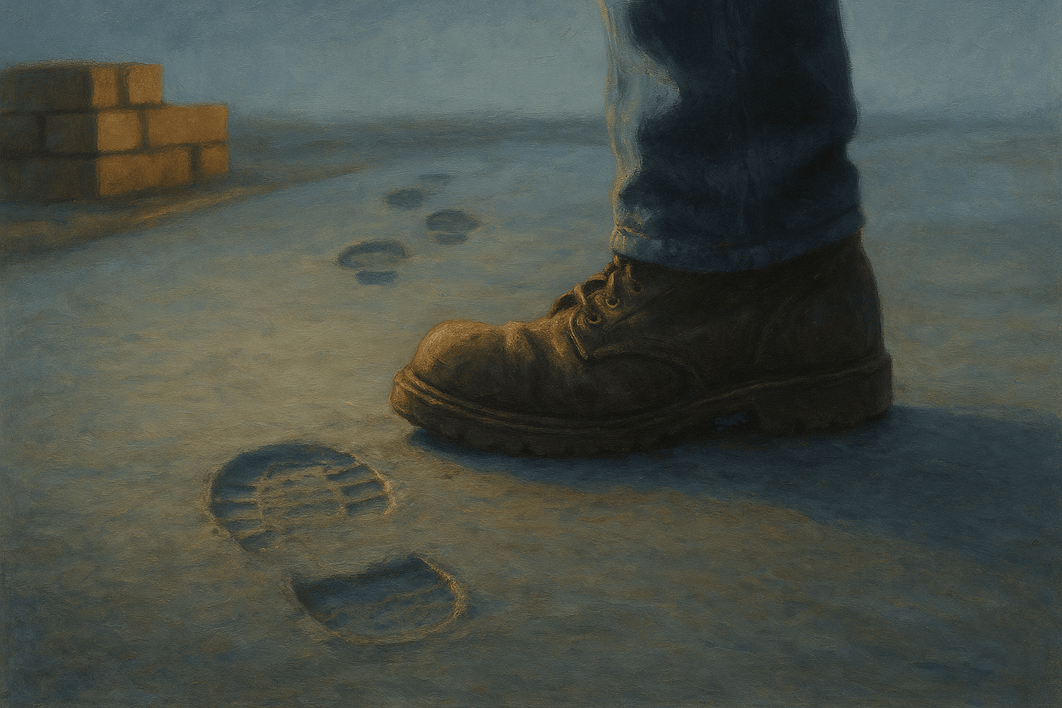 Visual interpretation of "Those wounds stung": There will come a time; When you must walk with the