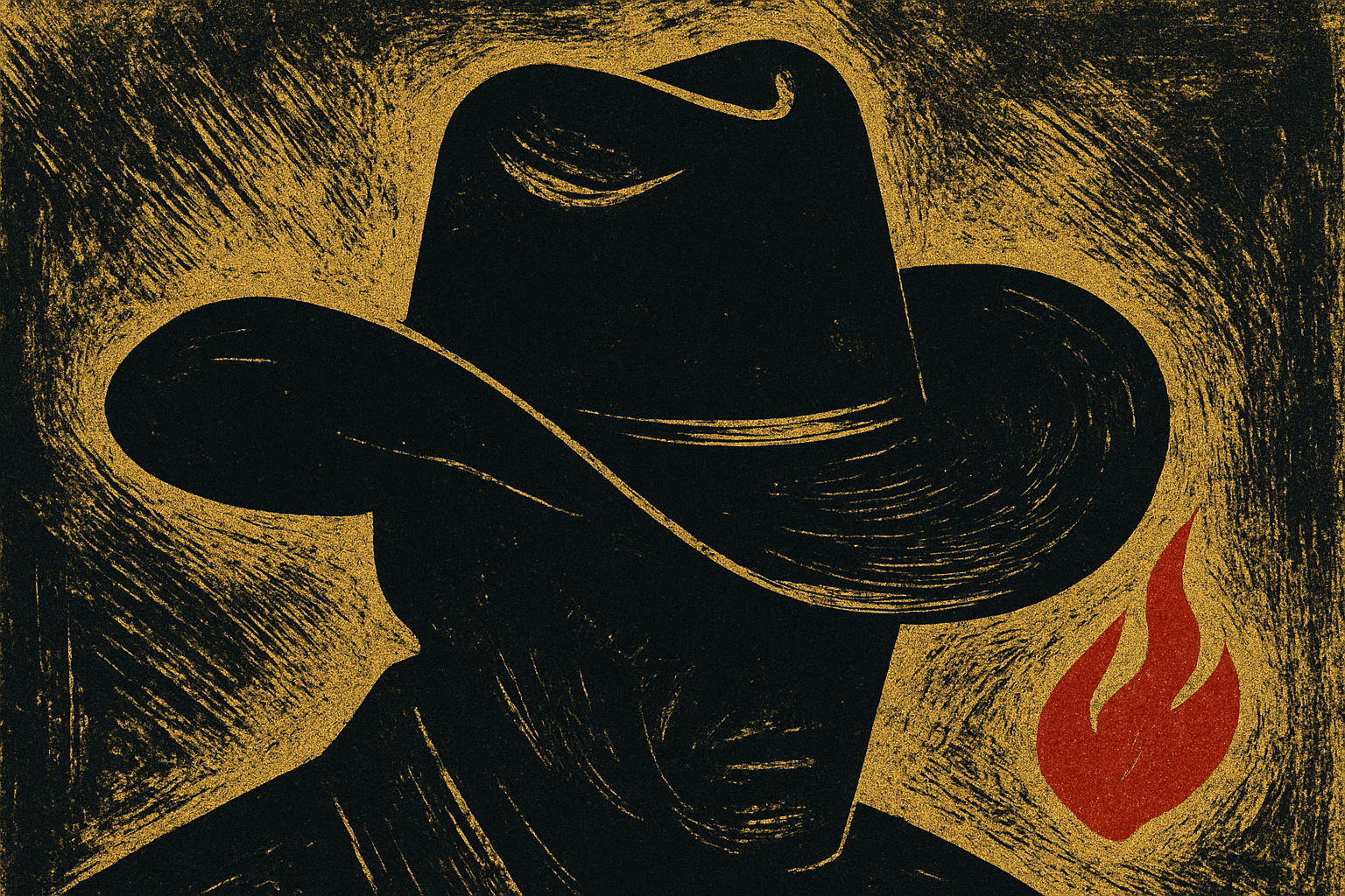 Visual interpretation of "What did the man in the black cowboy hat say?": The truth of certain words; will reverberate