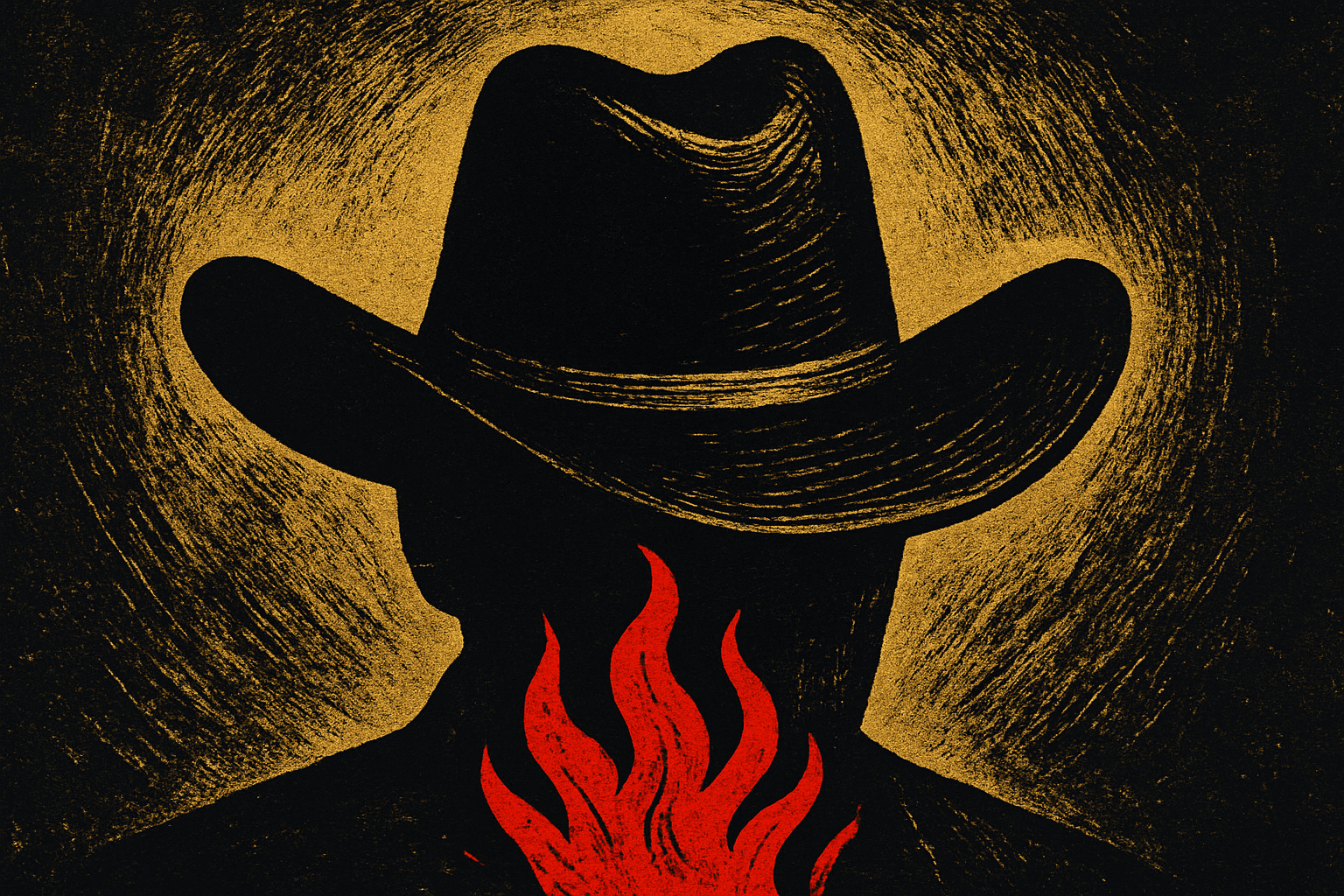 Visual interpretation of "What did the man in the black cowboy hat say?": The truth of certain words; will reverberate