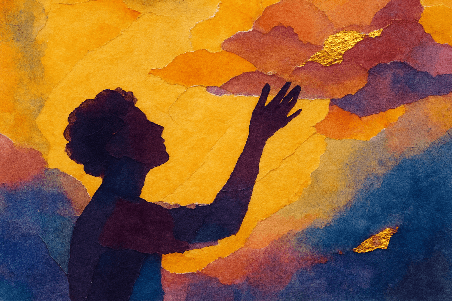 Visual interpretation of "You touched the cloud": Butterflies and secret sparks; in long glittering hallways