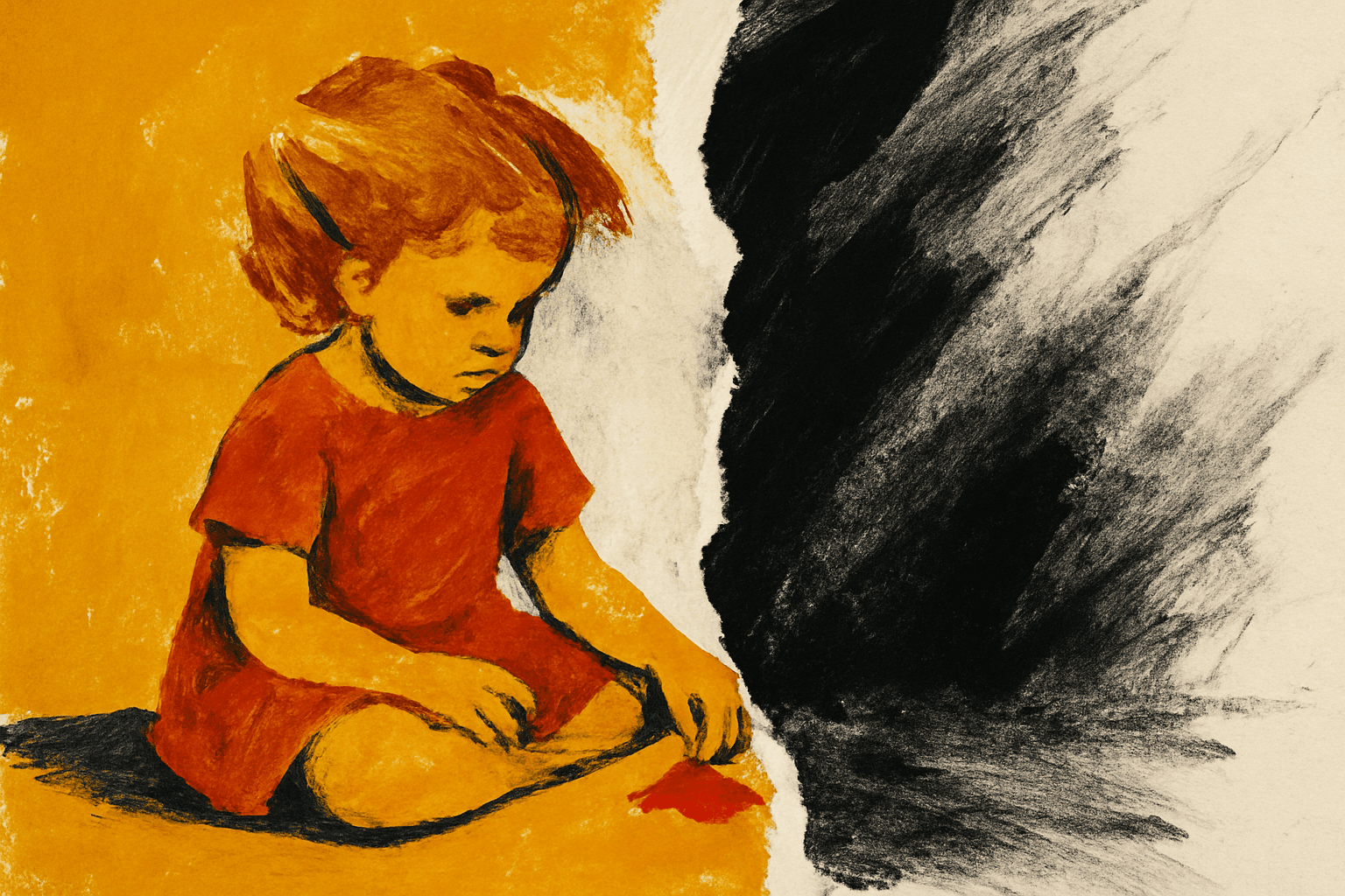 Visual interpretation of "You're such a beautiful child": One day you'll watch; From the back seat of the car