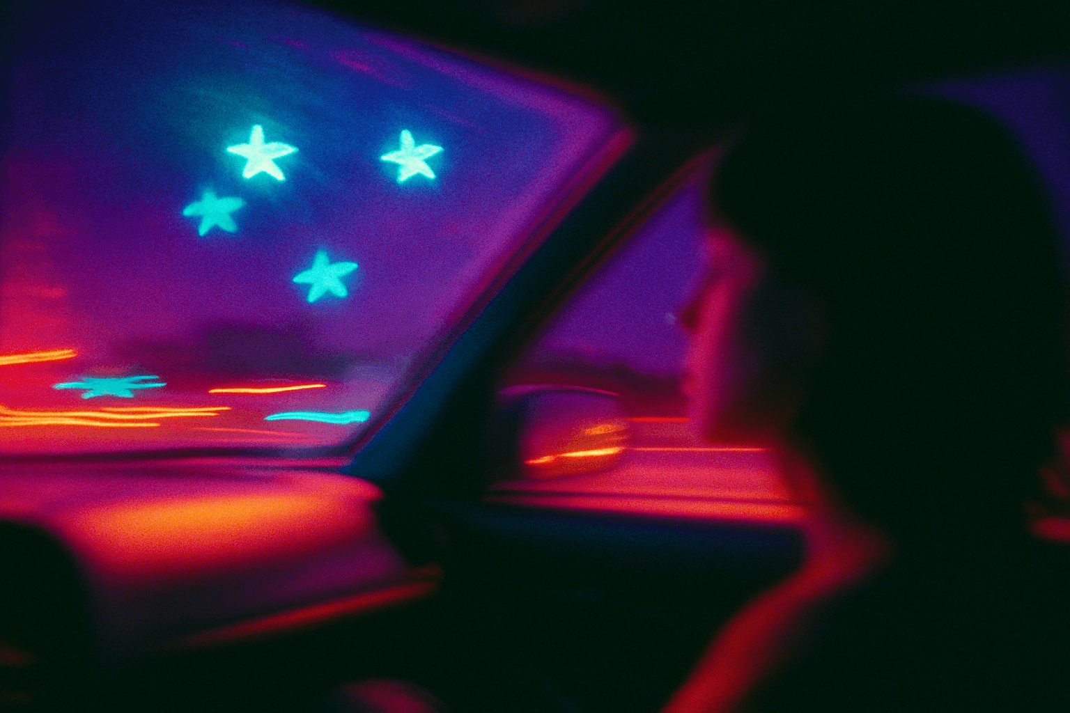 Visual interpretation of "Off the Avenue": Oh, how I wished I could have been driving; Straight to you, on the long highway