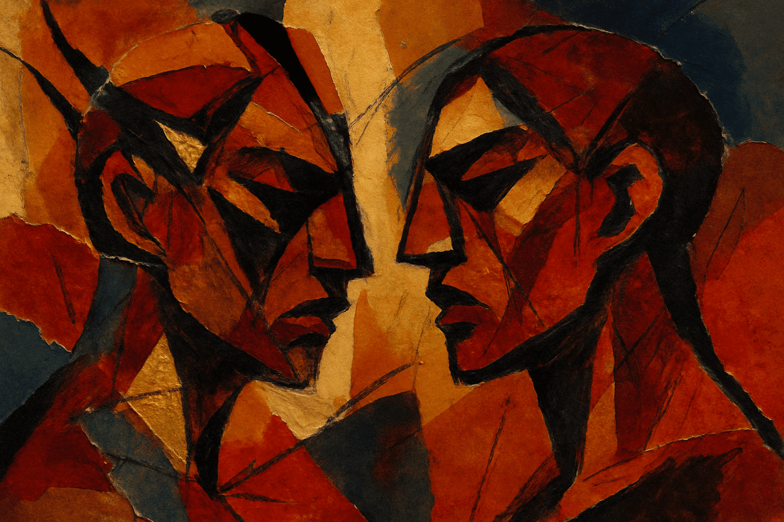 Visual interpretation of "The unexpected voice only sounds familiar": The unexpected voice only sounds familiar; because it rings through the darkness