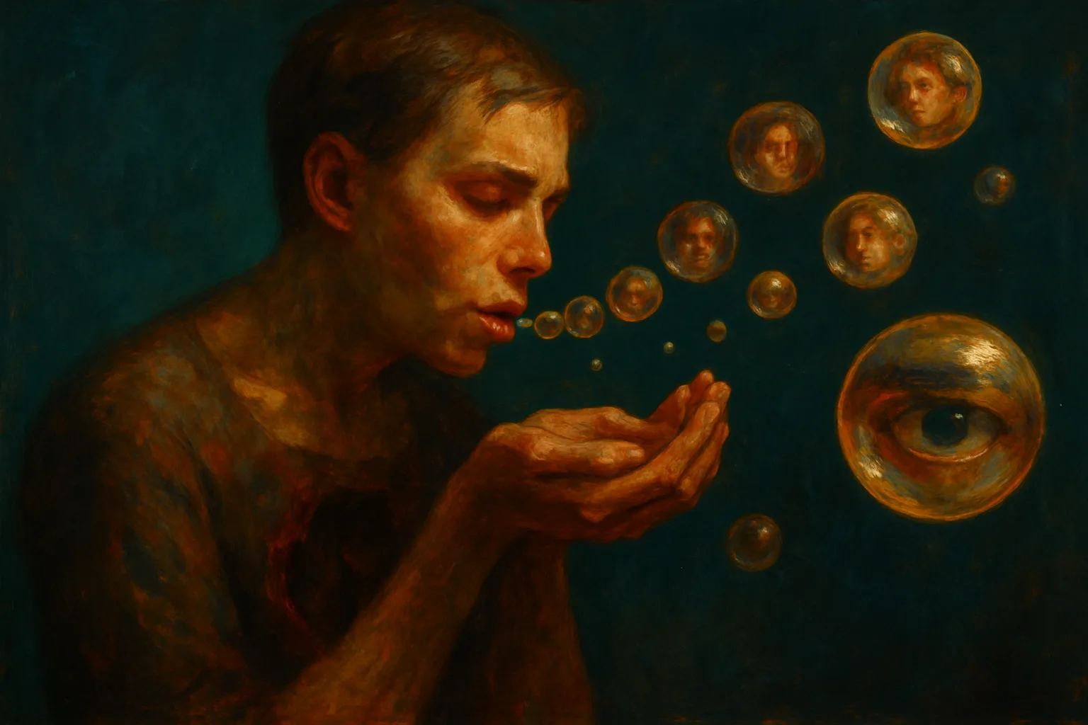 Artwork for "Or leave before you", drawn from the lines: What if you got so good at lying; That they could just float out of you