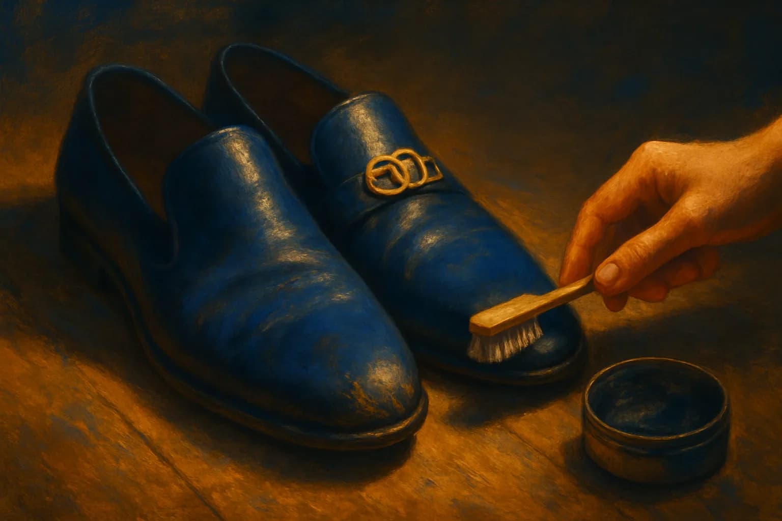 Artwork for "Remember the feeling", drawn from the lines: You look down; At your wedding shoes, from so long ago,