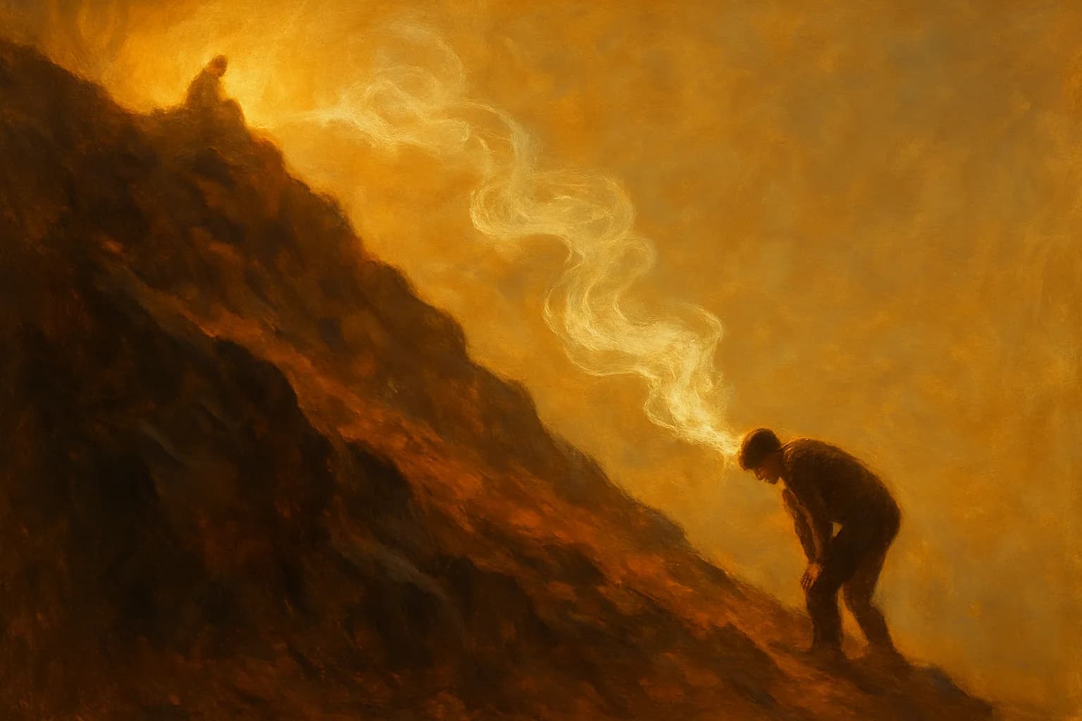 Artwork for "Stay with the painful thoughts", drawn from the lines: Imagine compassion built from the; times you