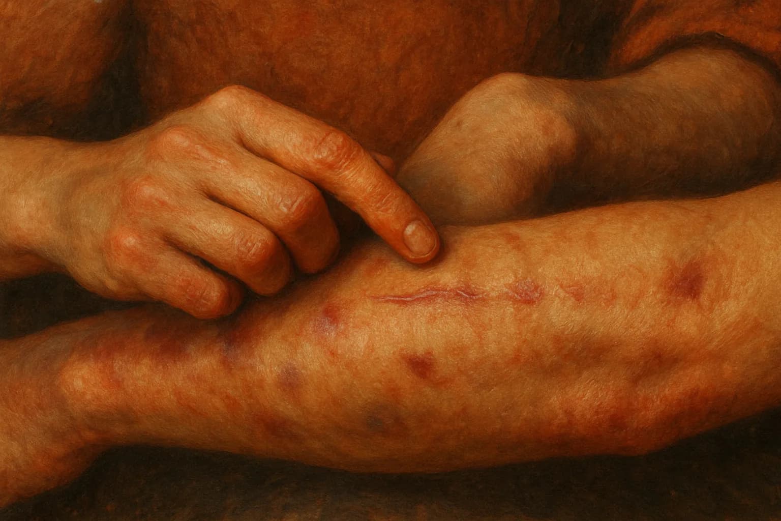 Artwork for "That only you can feel", drawn from the lines: The absence of a guiding hand,; The touch you missed—